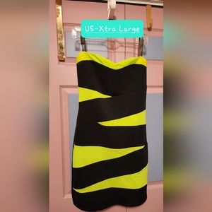 Neon Green and Black dress